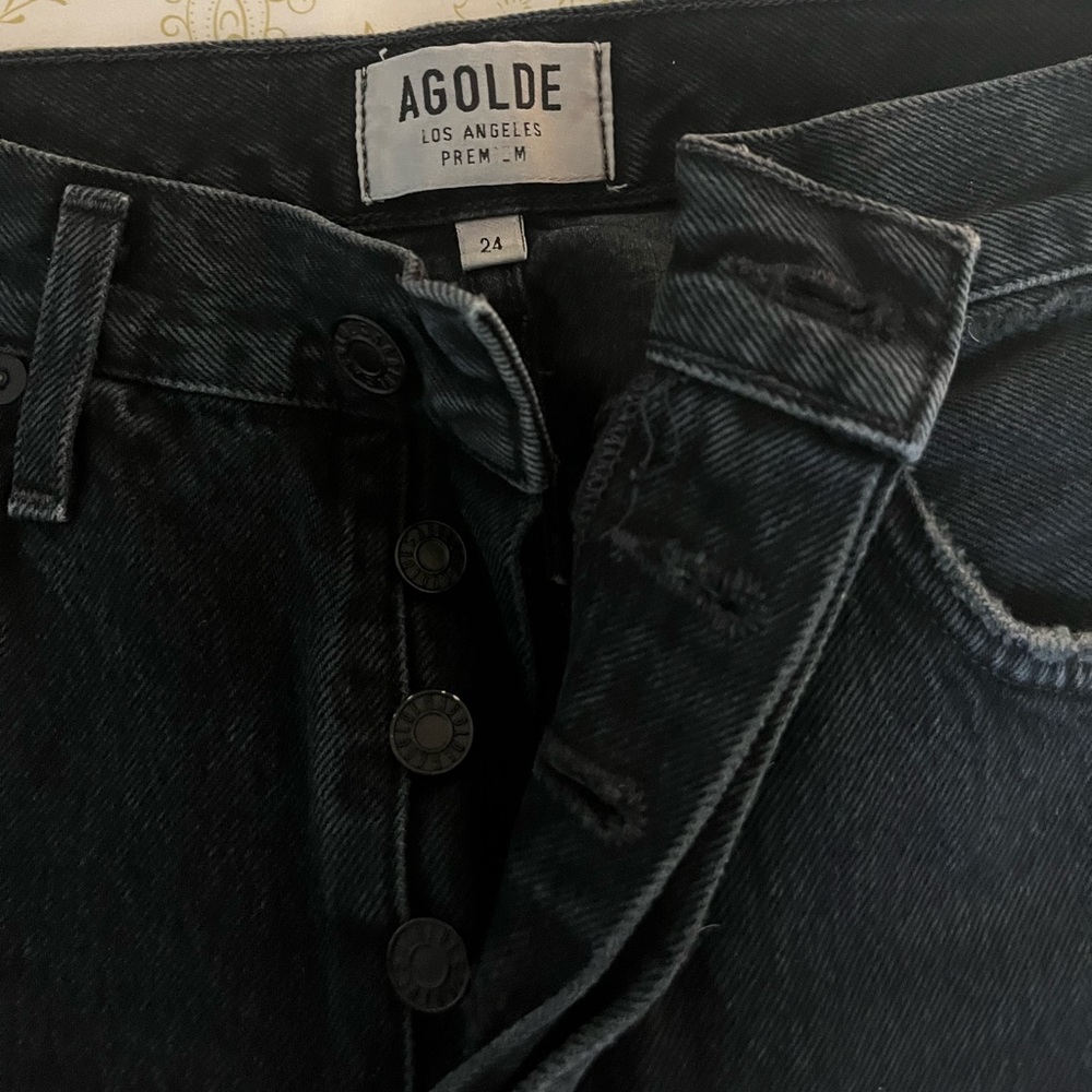 Agolde Riley High Rise Straight Cropped Jeans